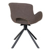 Taupe Bruine Eetkamerstoel van Bouclé stof - Draaibaar - Set van 2 - Studio Botanika