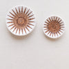 Boho Handgeweven Wanddecoratie Schalen - Wit Zonpatroon - Bananenvezel - Set van 2 - Studio Botanika