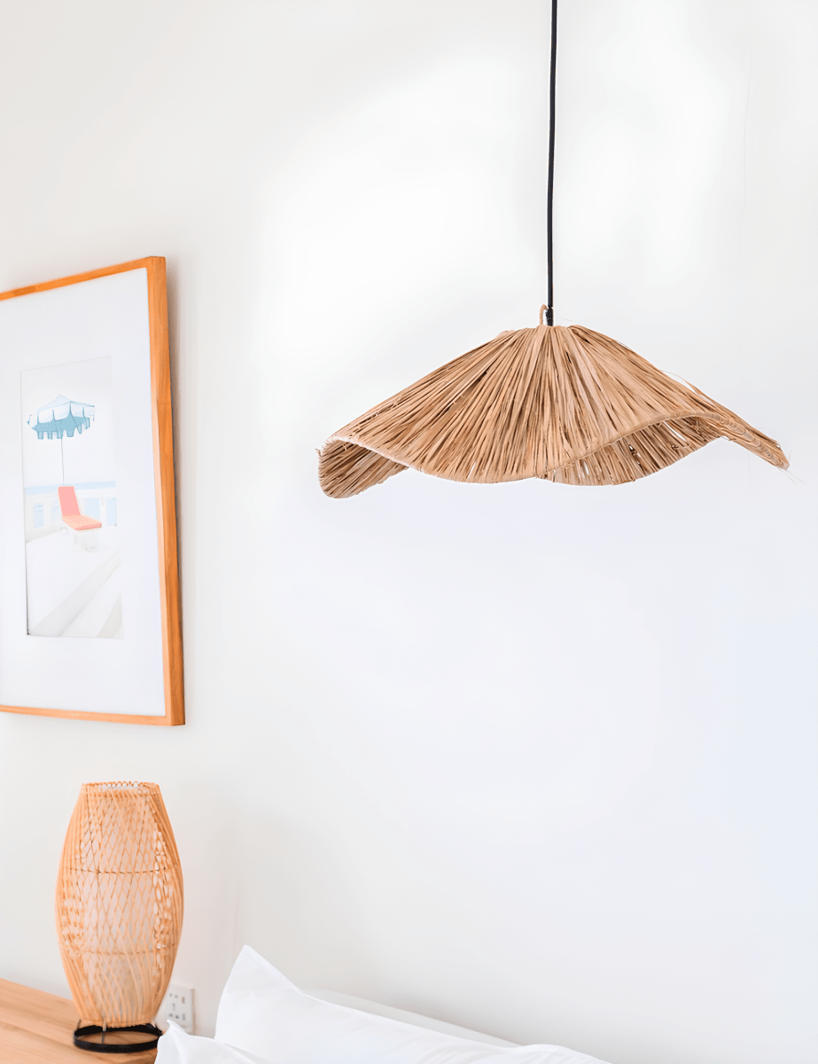 Boho Hanglamp Raffia - Hoedvorm