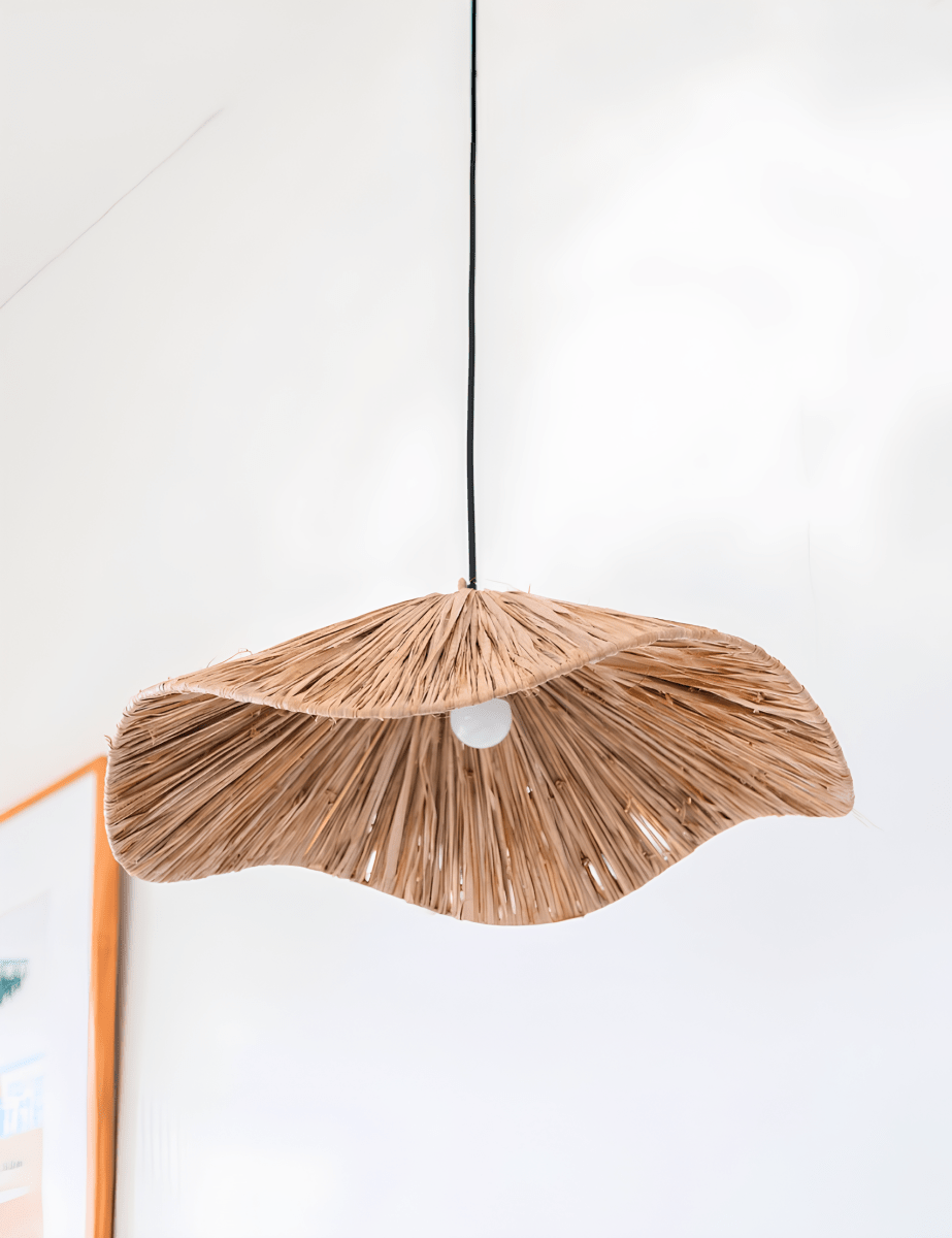 Boho Hanglamp Raffia - Hoedvorm