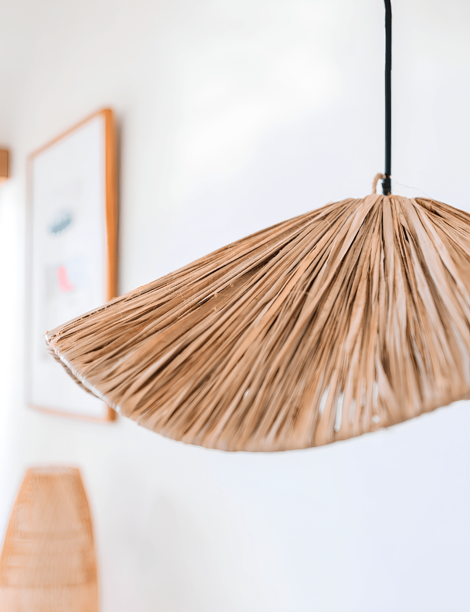 Boho Hanglamp Raffia - Hoedvorm