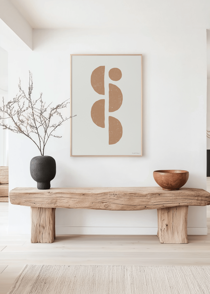 Boho Japandi Poster – Abstracte Geometrische Poster