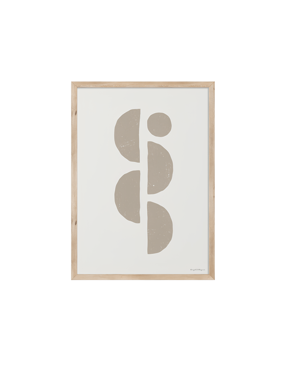 Boho Japandi Poster – Abstracte Geometrische Poster
