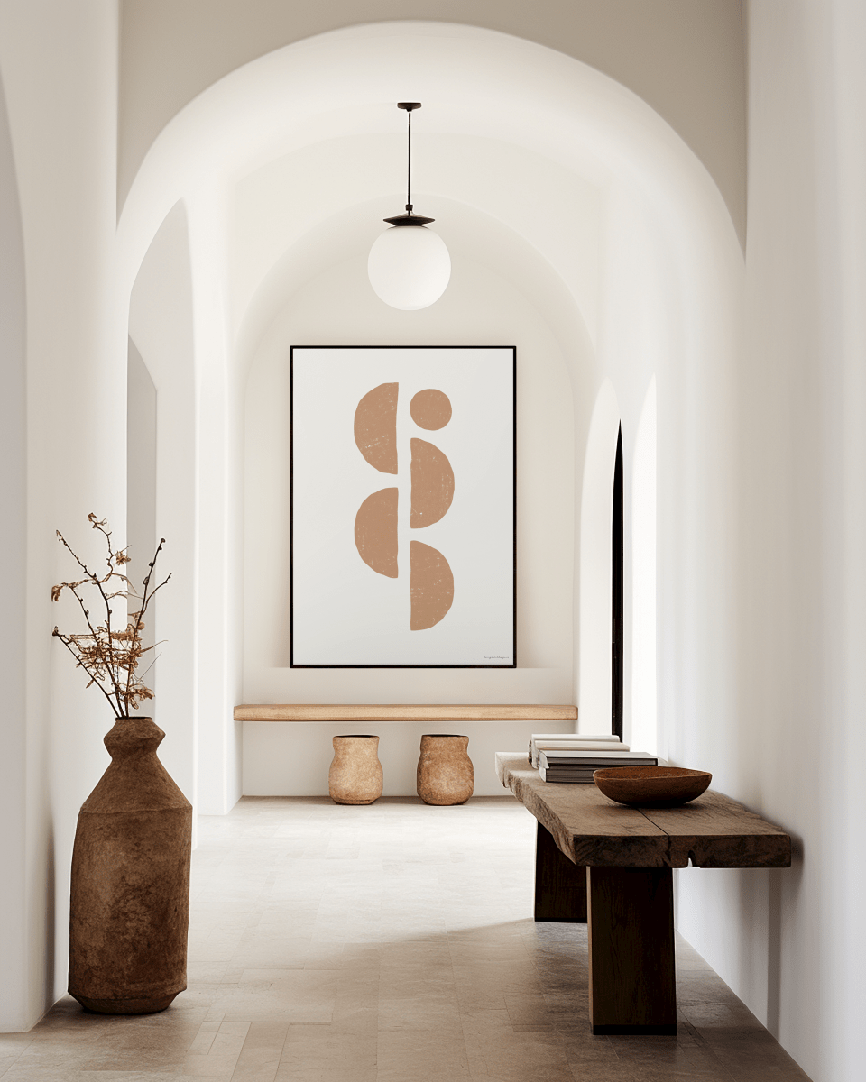 Boho Japandi Poster – Abstracte Geometrische Poster