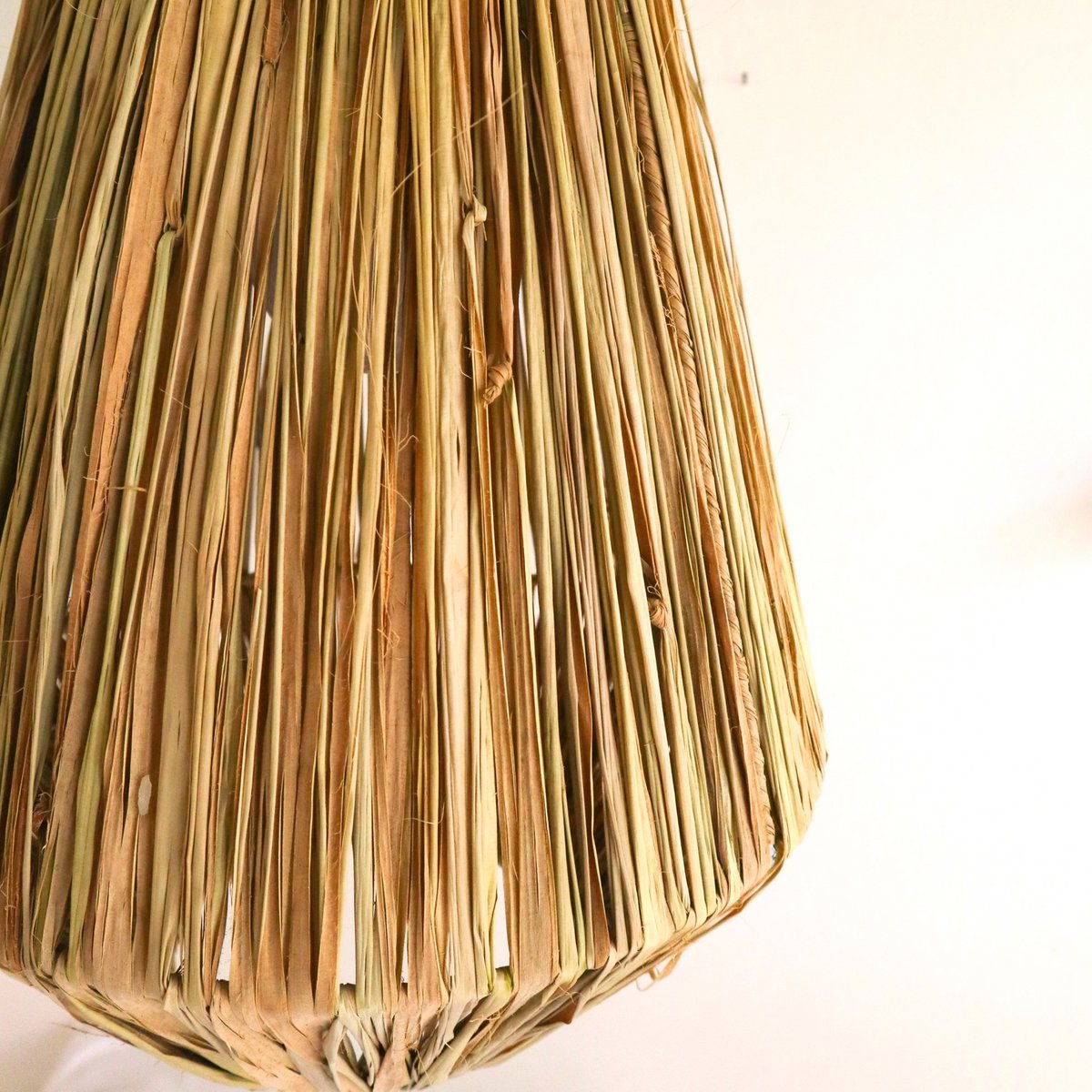 Boho Raffia Hanglamp – Kegelvorm