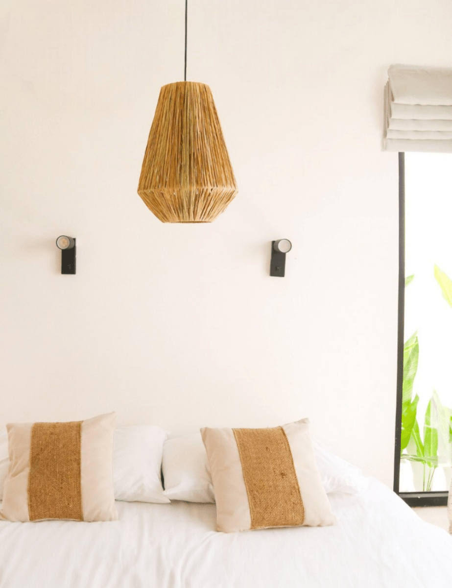 Boho Raffia Hanglamp – Kegelvorm