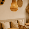 Boho Raffia Hanglamp – Kegelvorm