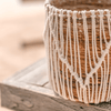 Boho Ronde Mand - Naturel Wit