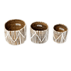 Boho Ronde Mand - Naturel Wit