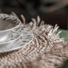 Boho Ronde Placemat Raffia met Franjes