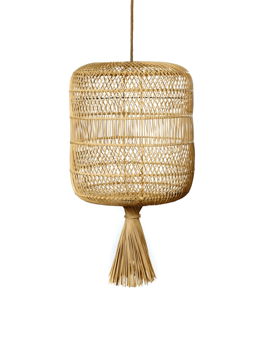Boho Rotan Vloerlamp en Hanglamp
