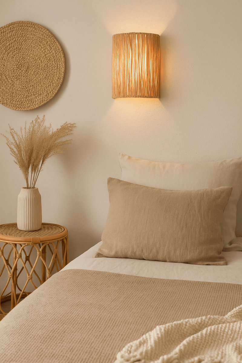 Boho Rotan Wandlamp