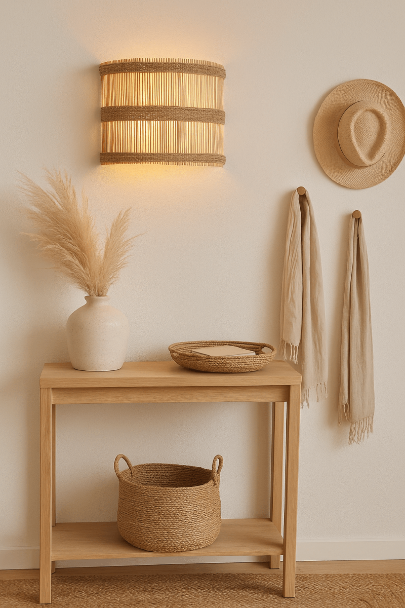 Boho Rotan Wandlamp - Muur - appliqué