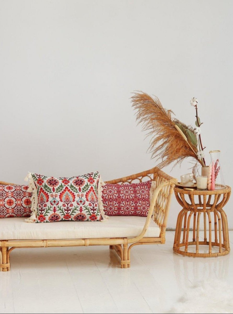 Boho Sierkussen met Bloemenpatroon
