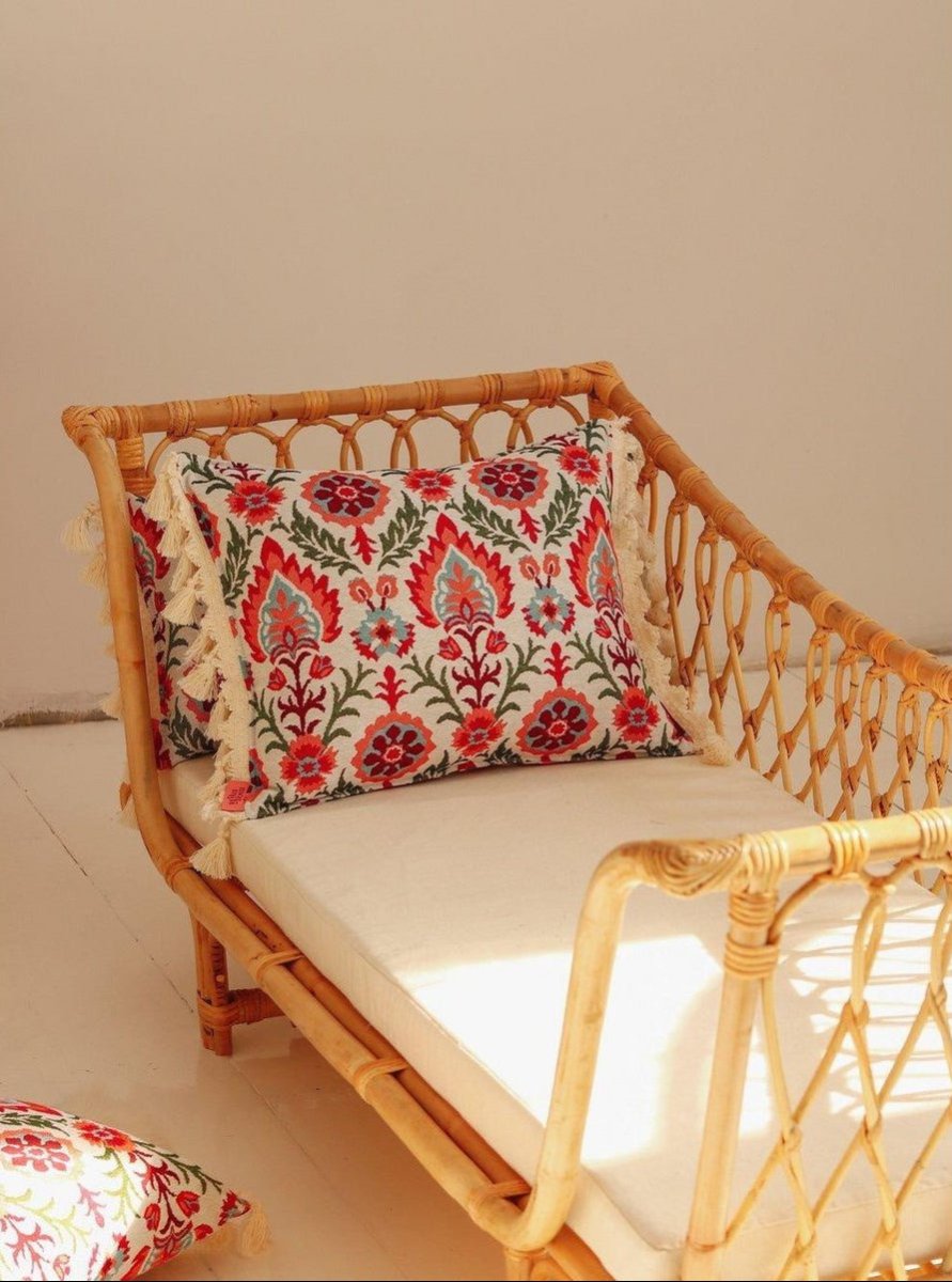 Boho Sierkussen met Bloemenpatroon