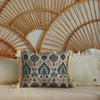 Boho Sierkussen met bloemenpatroon - Blauw