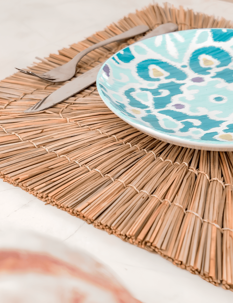 Boho Vierkante Placemat Zeegras