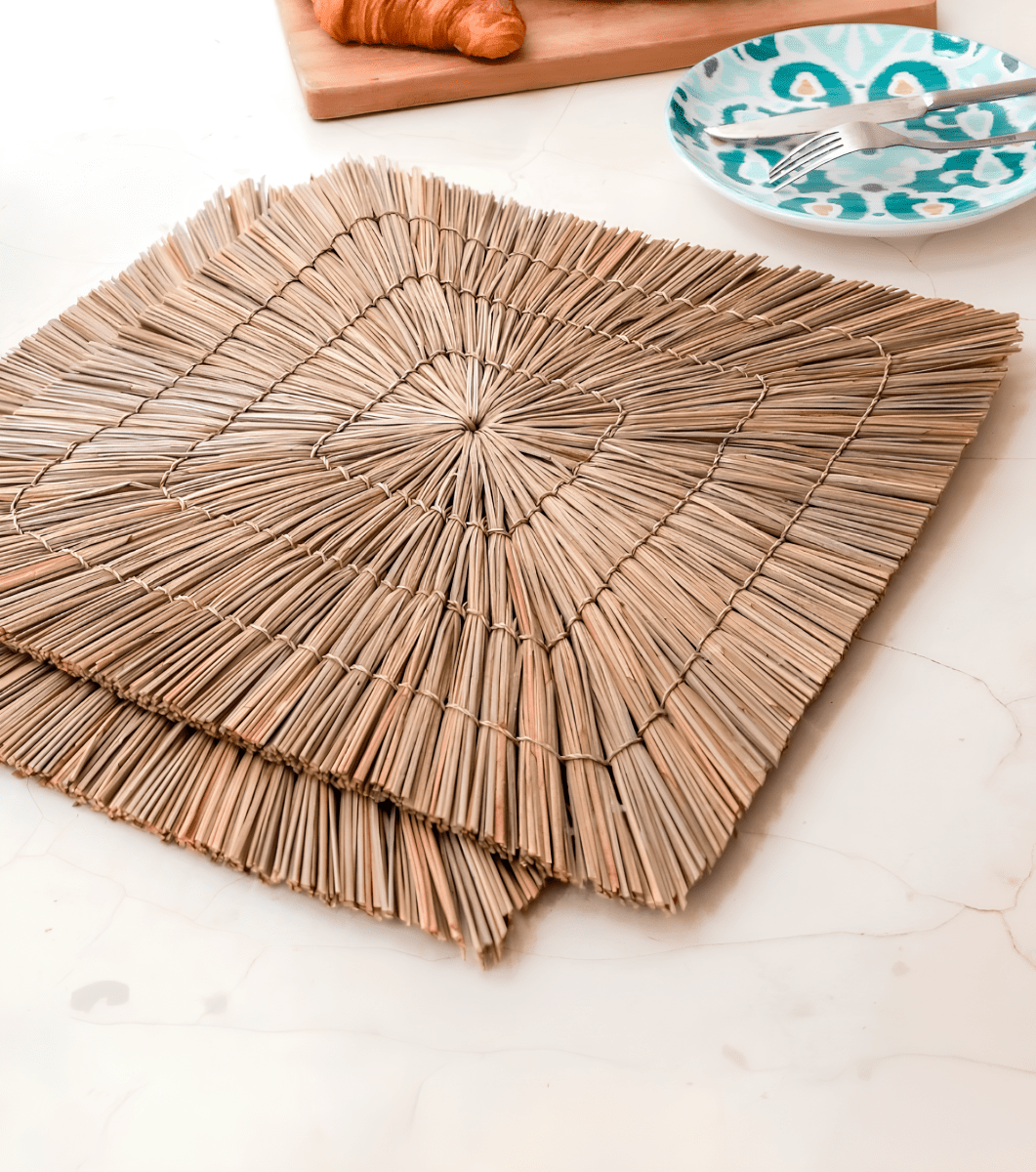Boho Vierkante Placemat Zeegras