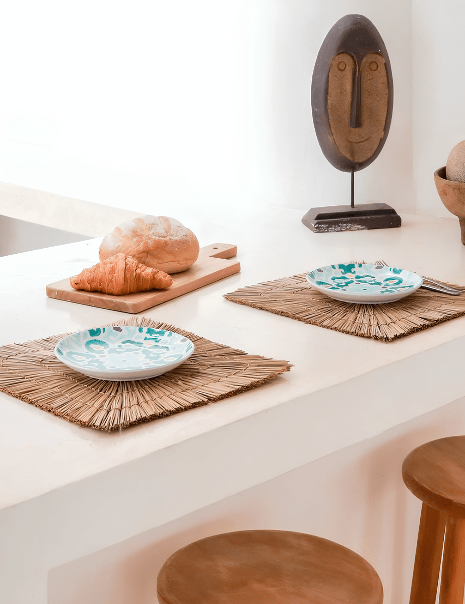 Boho Vierkante Placemat Zeegras