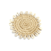 Boho Zeegras Onderzetter met Schelpen