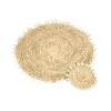 Boho Zeegras Onderzetter met Schelpen