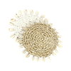 Boho Zeegras Onderzetter met Schelpen - Wit