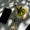 Boho Zeegras Onderzetter met Schelpen - Wit