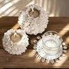Boho Zeegras Onderzetter met Schelpen - Wit