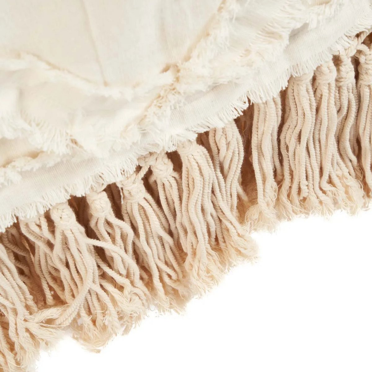 Berber Stijl Bedsprei wit - Luxe Boho Bedsprei