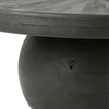 Ronde Zwarte Salontafel Hout met Bolvoet - Ø80 cm - Studio Botanika