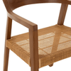 Teakhouten Eetkamerstoel met Rotan – Bruin