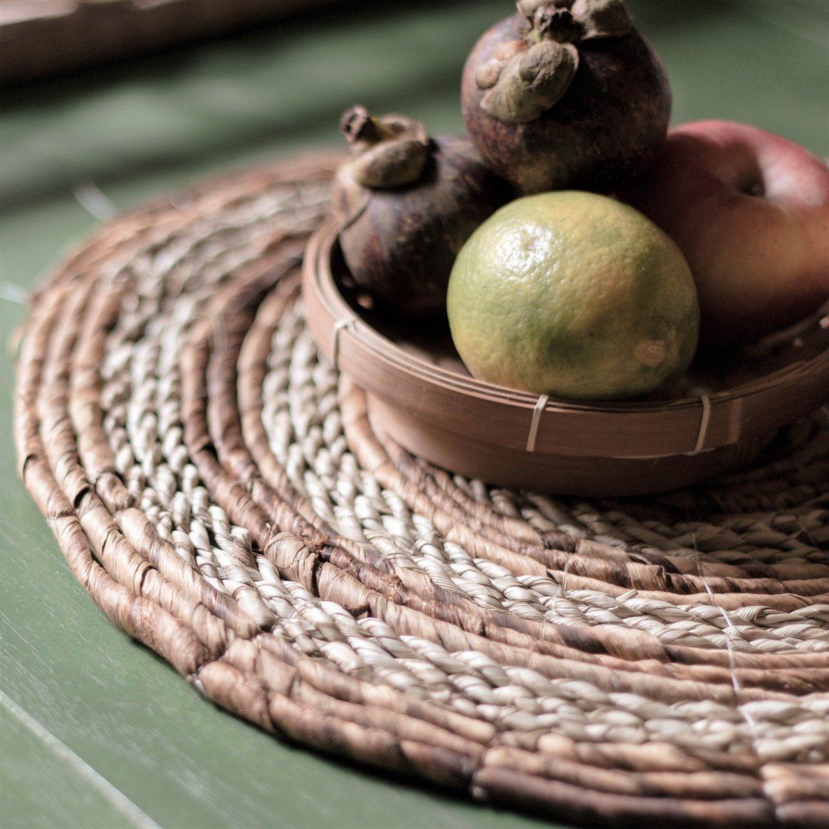Boho Ronde Placemat van Bananenvezel & Zeegras