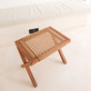Houten Kruk met Geweven Zitvlak van Gerecycled Papier - Studio Botanika