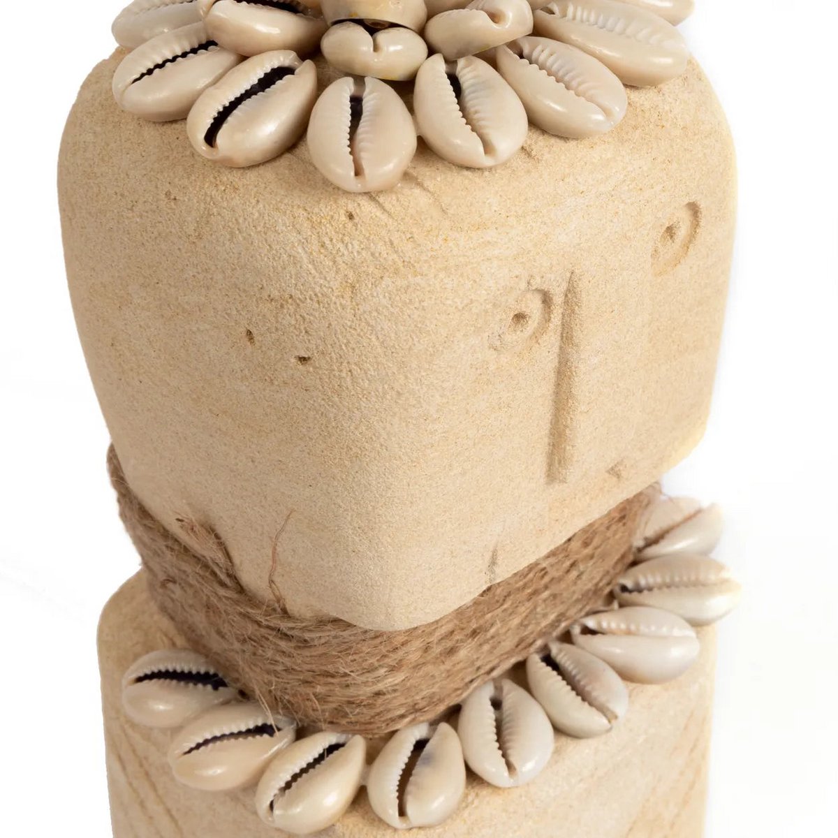 Boho Sumba Beeld Decoratie van Steen – Handgesneden uit Indonesië – De Sumba Steen - Studio Botanika