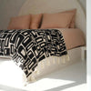 Zwart - Witte Aztec Patroon Bedsprei – Stijlvolle Deken Boho voor Bed of Bank