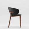 Design Eetkamerstoel – Massief Hout & Stof/Leer - Mela