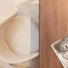Design Eetkamerstoel – Massief Hout & Stof/Leer - Mela