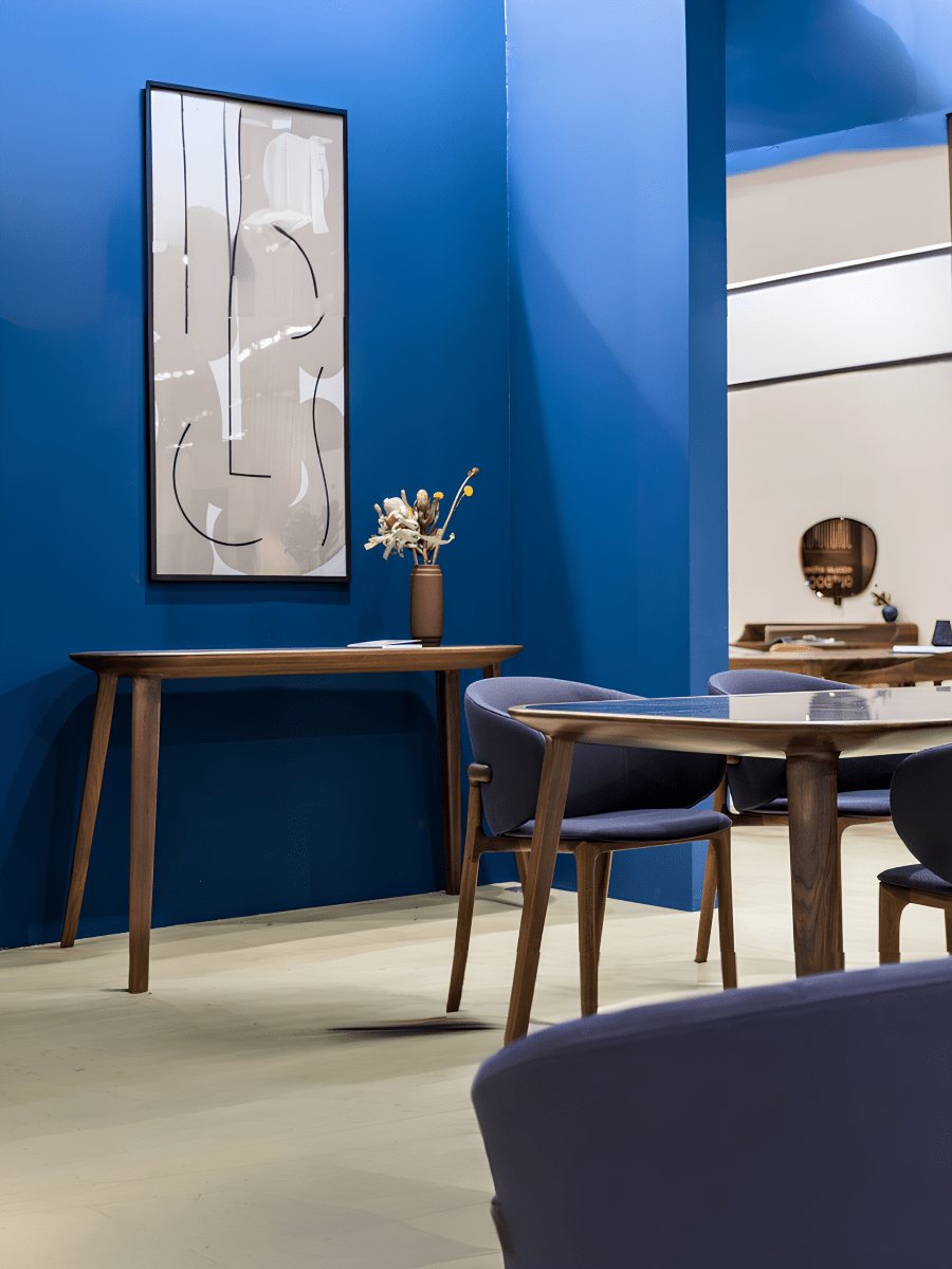 Design Eetkamerstoel – Massief Hout & Stof/Leer - Mela