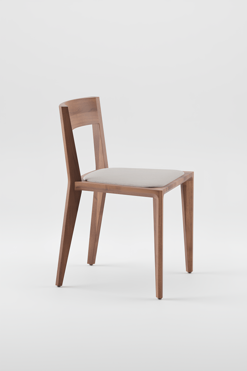 Vierkante Houten Eetkamerstoel - Hanny
