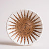 Boho Handgeweven Wanddecoratie Schalen - Wit Zonpatroon - Bananenvezel - Set van 2 - Studio Botanika