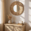 Ronde Boho Spiegel Wanddecoratie – Handgeweven Zeegras & Rotan - Boho interieur - Studio Botanika