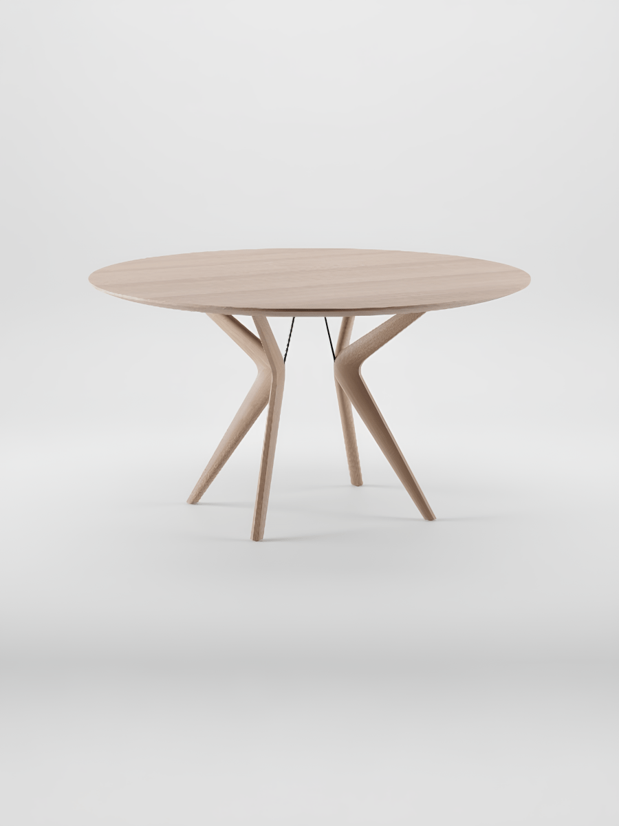 Ronde Eettafel van Massief Hout - Lakri