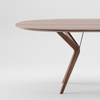Ovale Eettafel van Massief Hout - Lakri