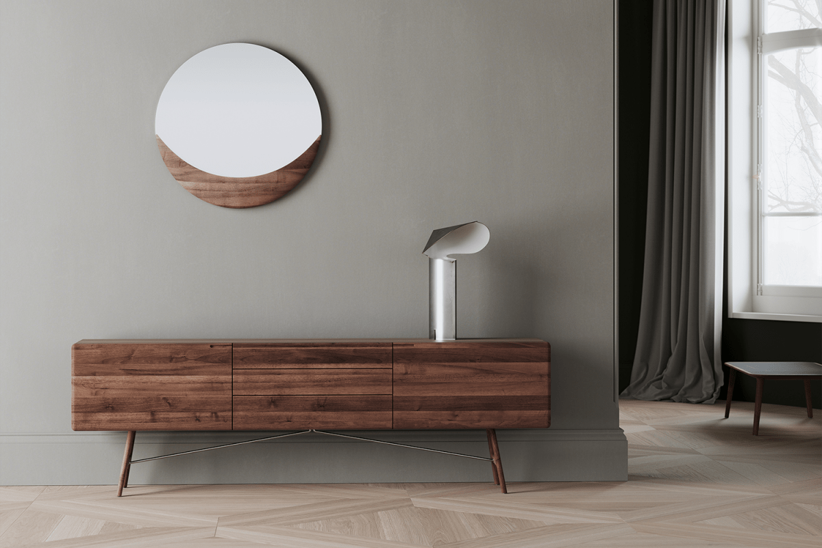 Design Maanspiegel van Massief Hout - Studio Botanika