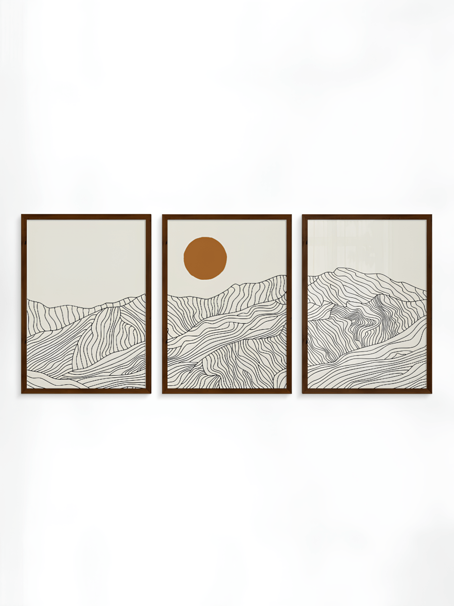Drieluik Japanse Alpen Posters