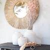 Ronde Boho Spiegel Wanddecoratie – Handgeweven Zeegras & Rotan - Boho interieur - Studio Botanika