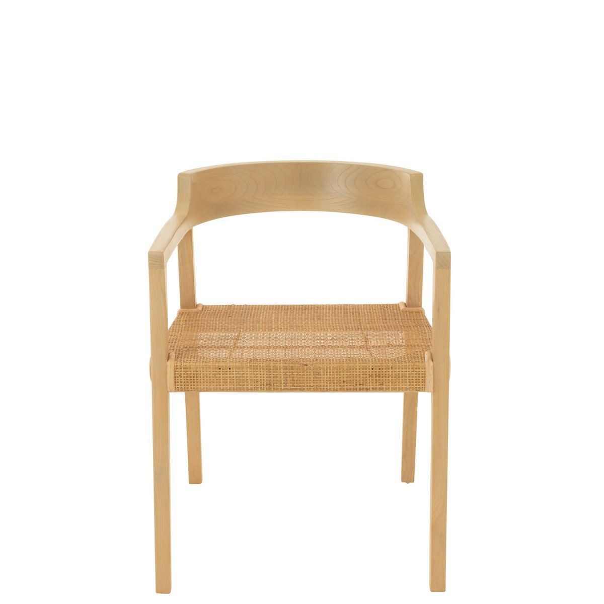 Lichte Houten Eetkamerstoel - Sungkai Hout - Japandi Boho Stijl - Studio Botanika