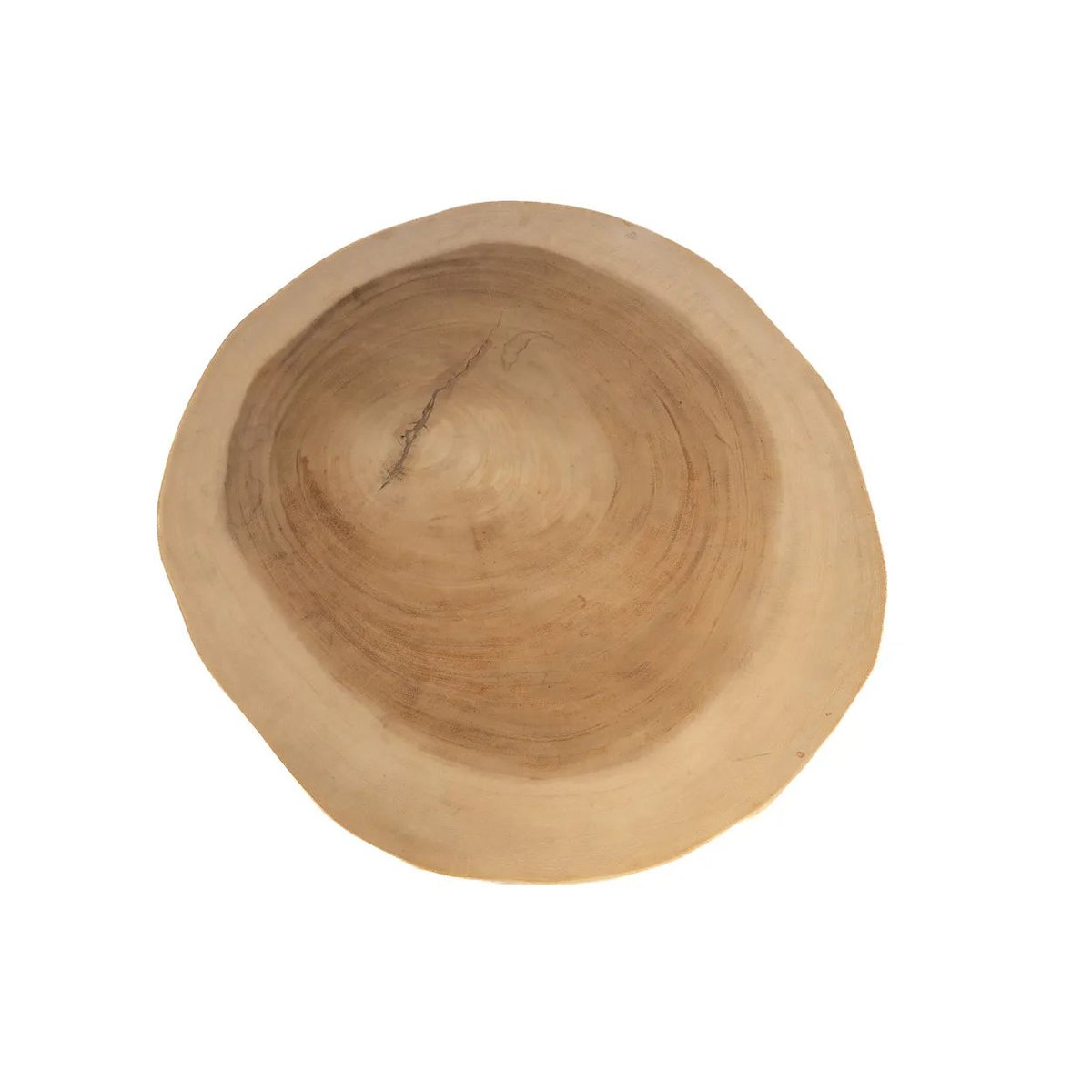 Teakhouten Ronde Tafel – Handgemaakte Tafel met Natuurlijke Boom Potenstam - Studio Botanika