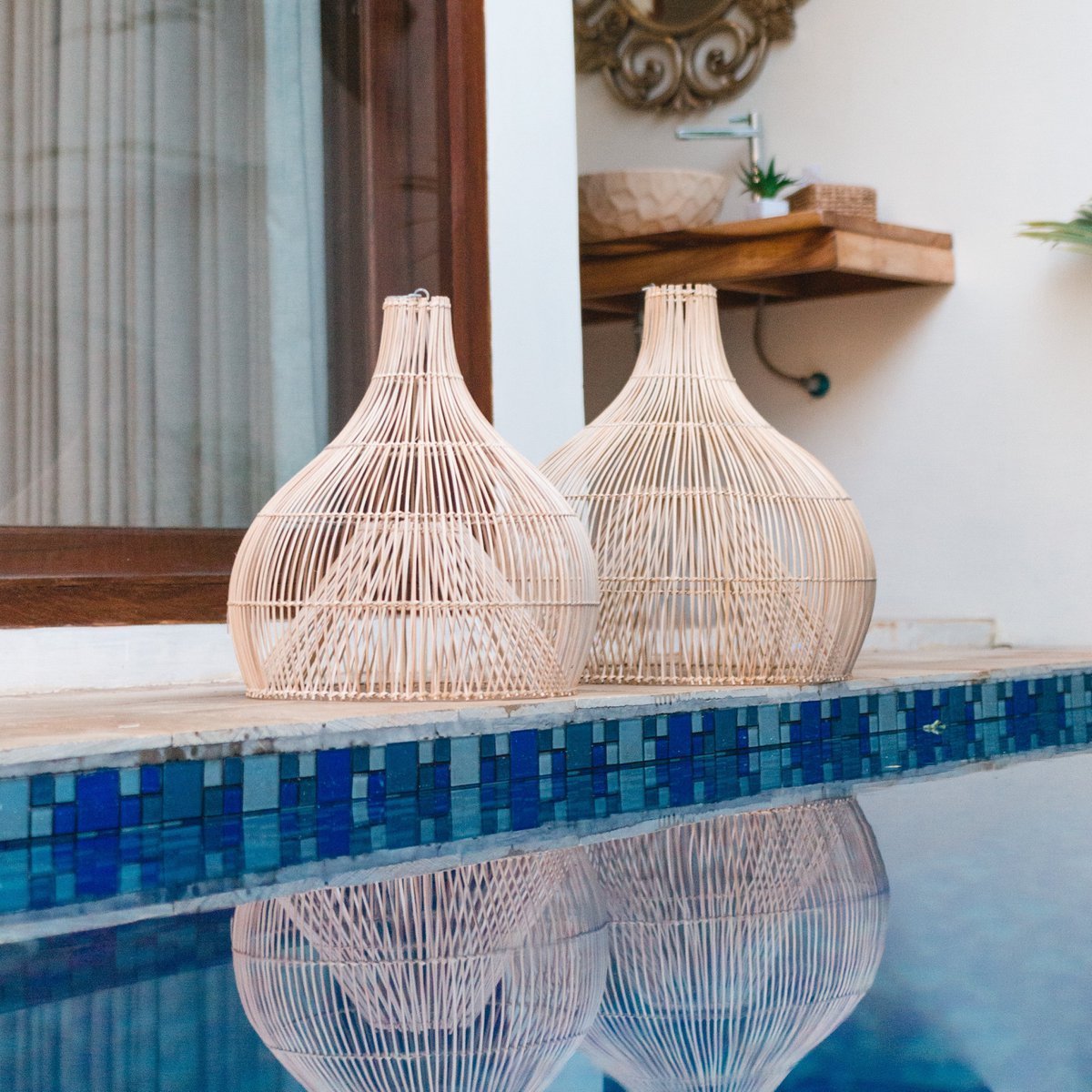 Rotan Hanglamp Lantaarn Vorm