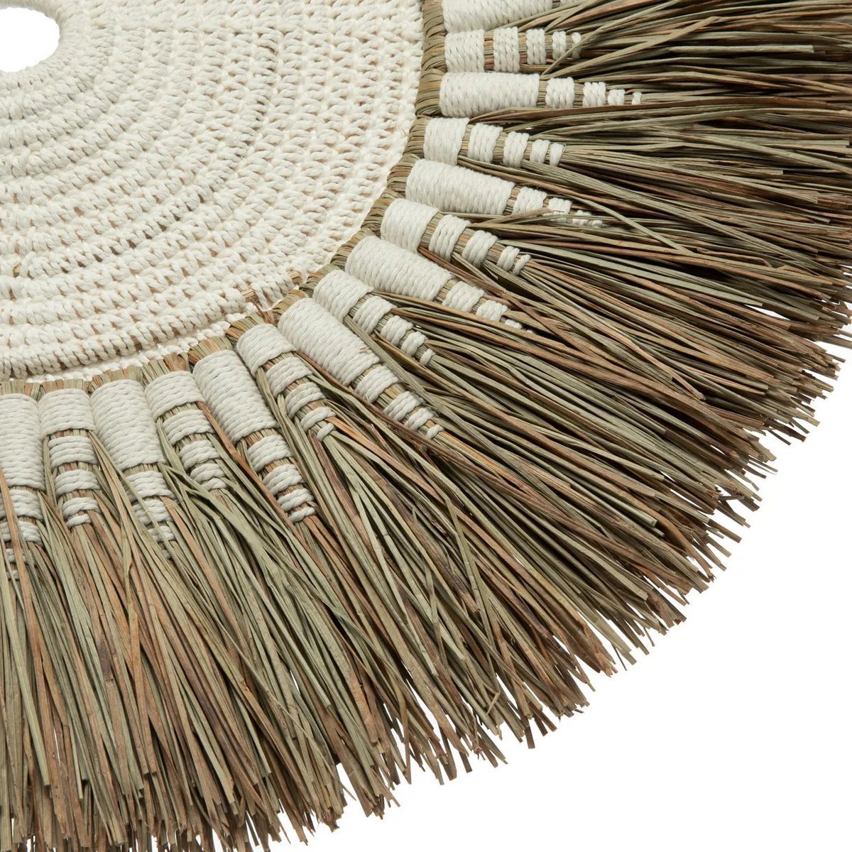 Boho Raffia Macramé wanddecoratie - Wit Naturel - Boho wanddecoratie - Studio Botanika